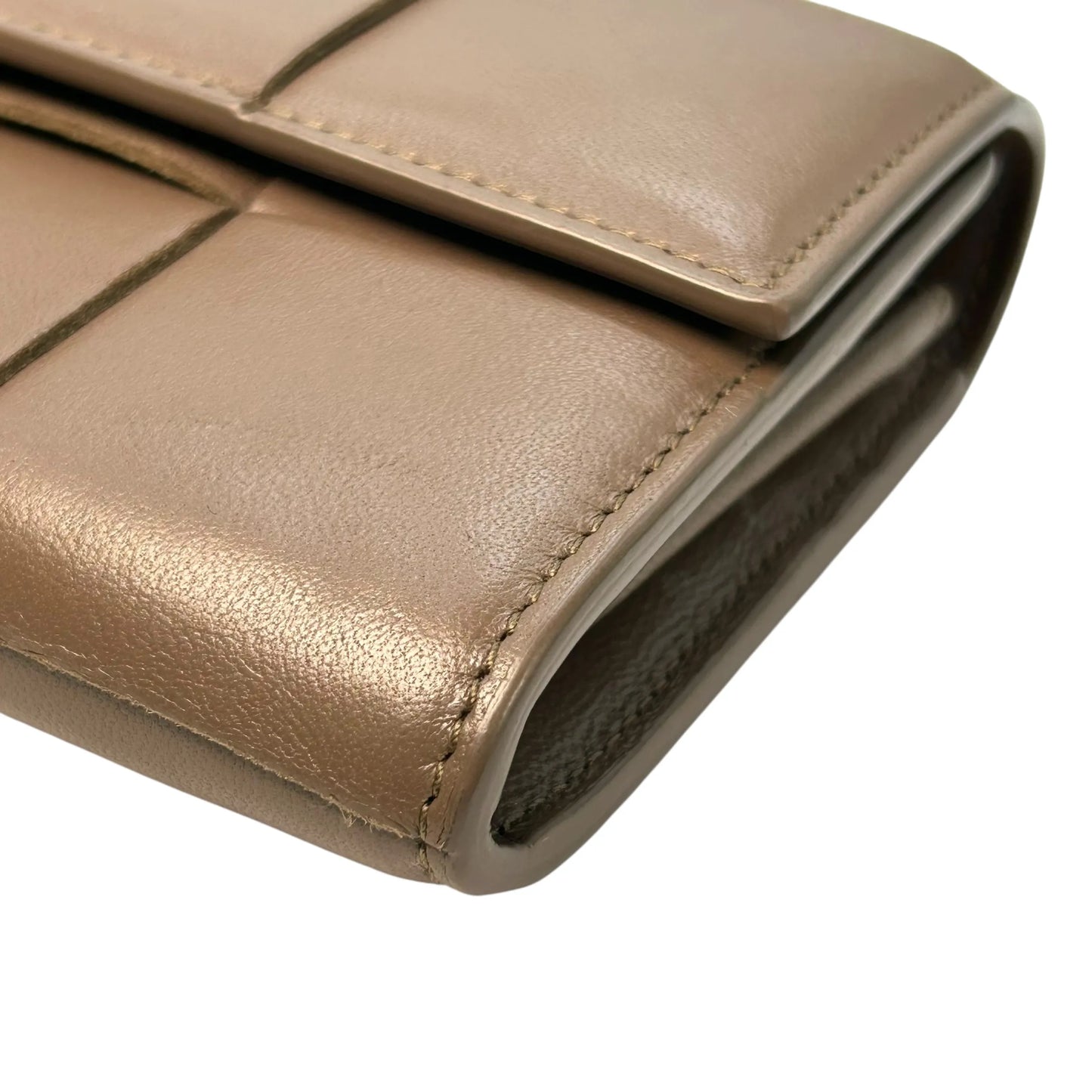 Bottega Veneta Intrecciato Flap Continental Long Wallet - Brown