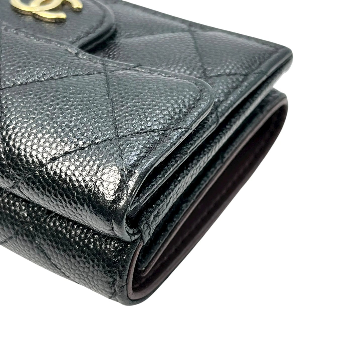 CHANEL Classic Small Flap Compact Wallet Caviar Skin - Black