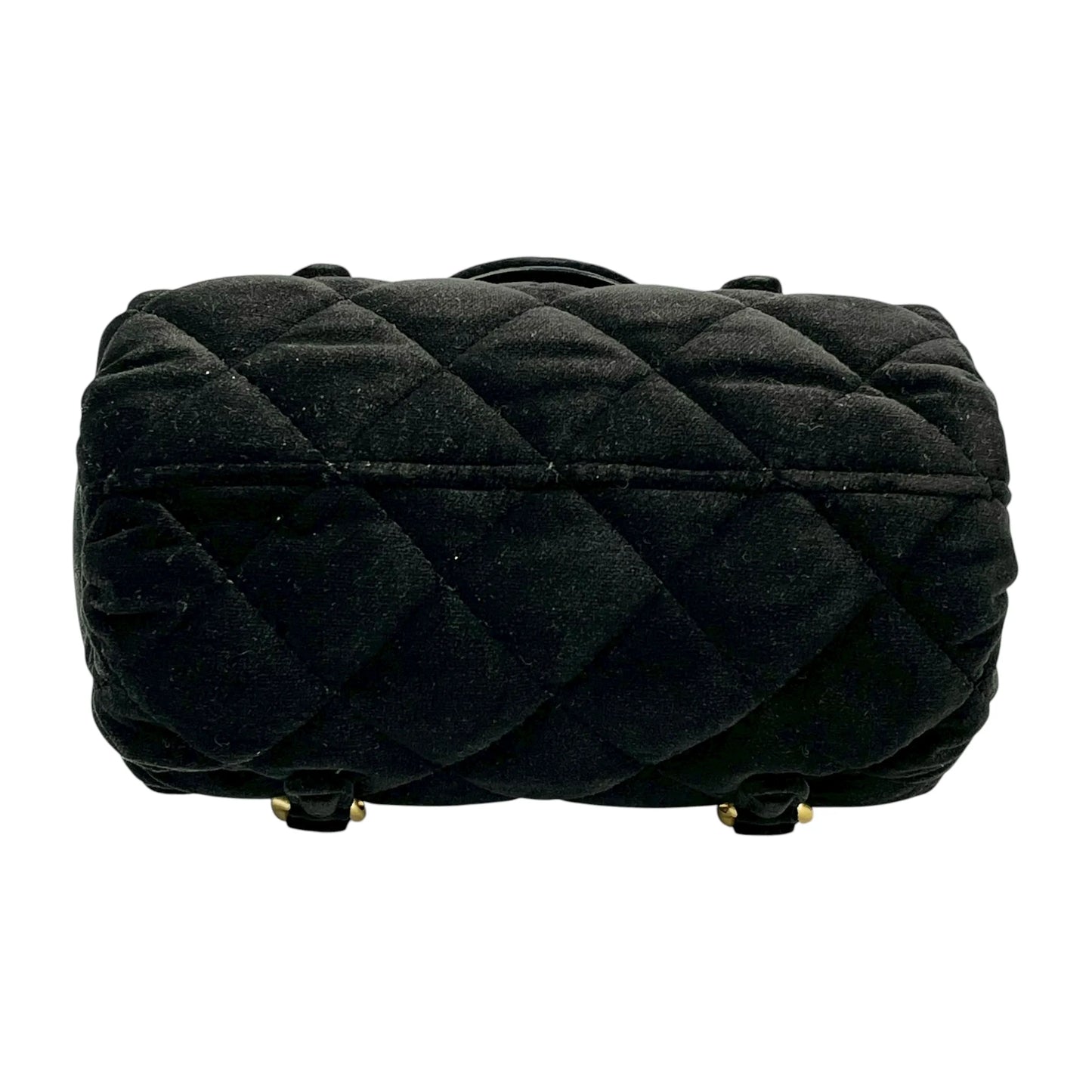 CHANEL Matelasse Boston Velvet Mini Bag Shoulder Bag - Black