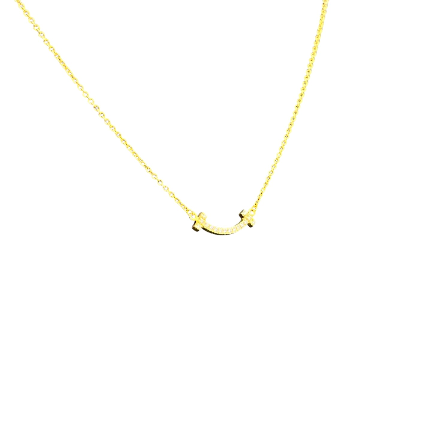 Tiffany & Co T-Smile Mini Diamond Necklace