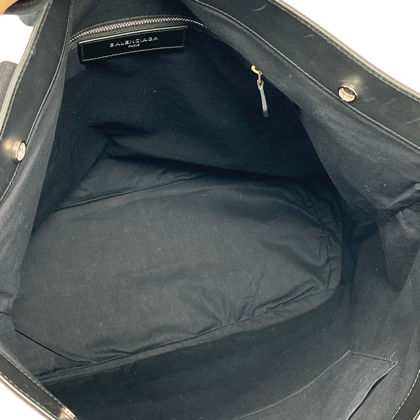 BALENCIAGA Canvas Navy Tote Bag