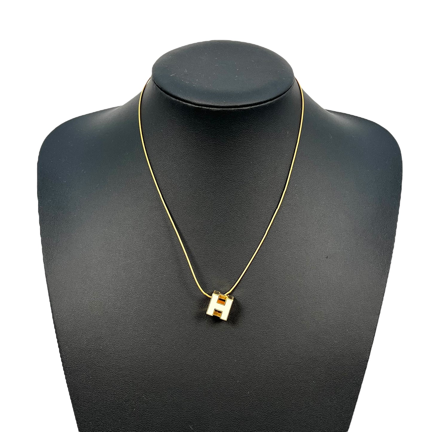 Hermès H Cube Necklace White
