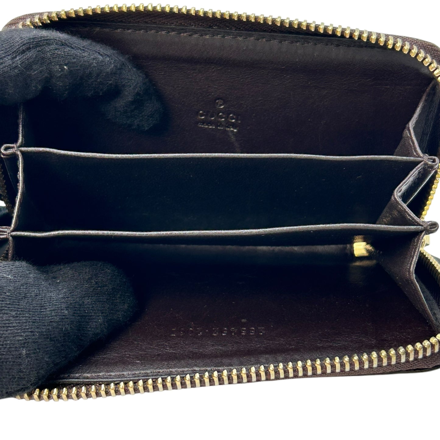 GUCCI Guccissima Coin Purse Wallet - Darkbrown