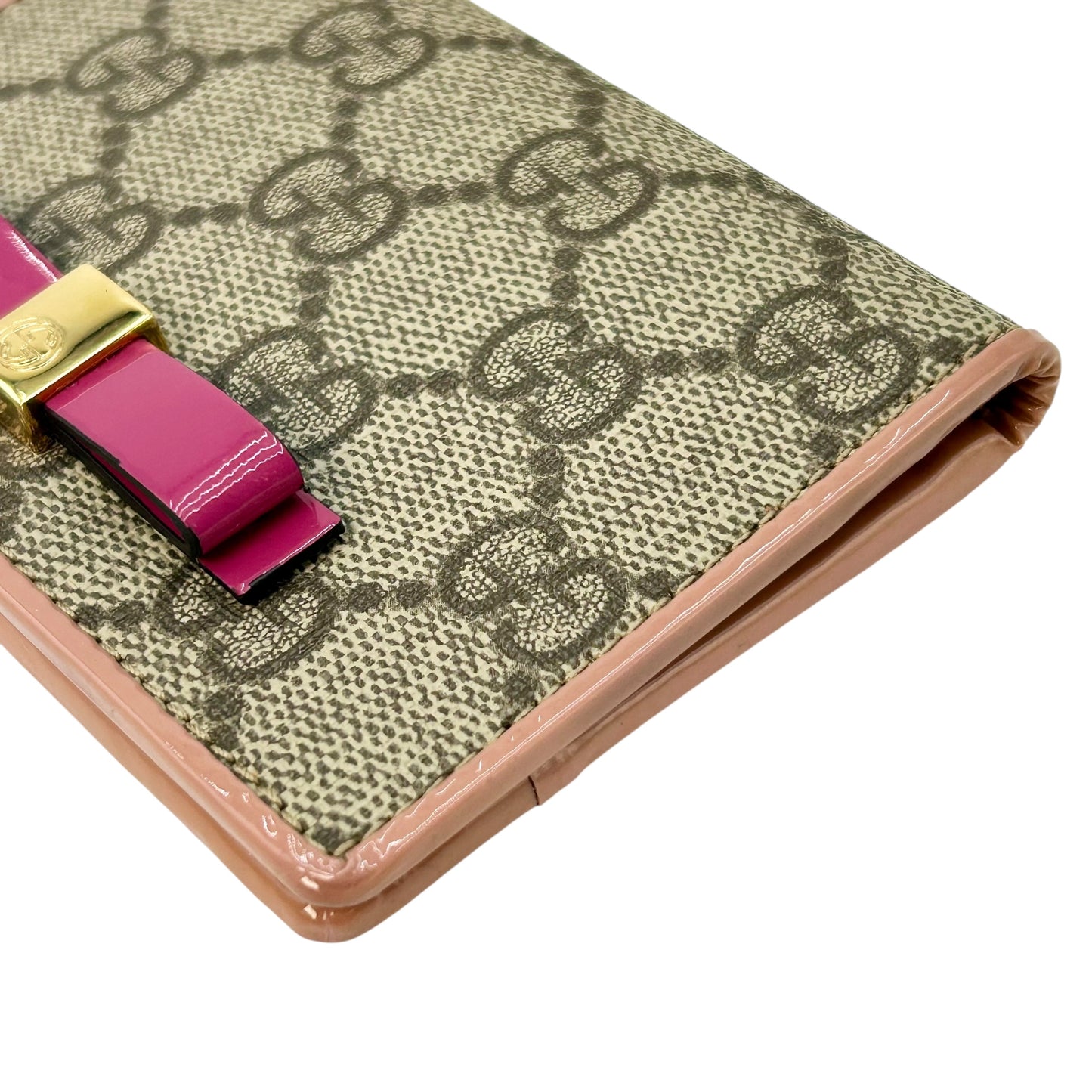 GUCCI GG Supreme Ribbon Card Case