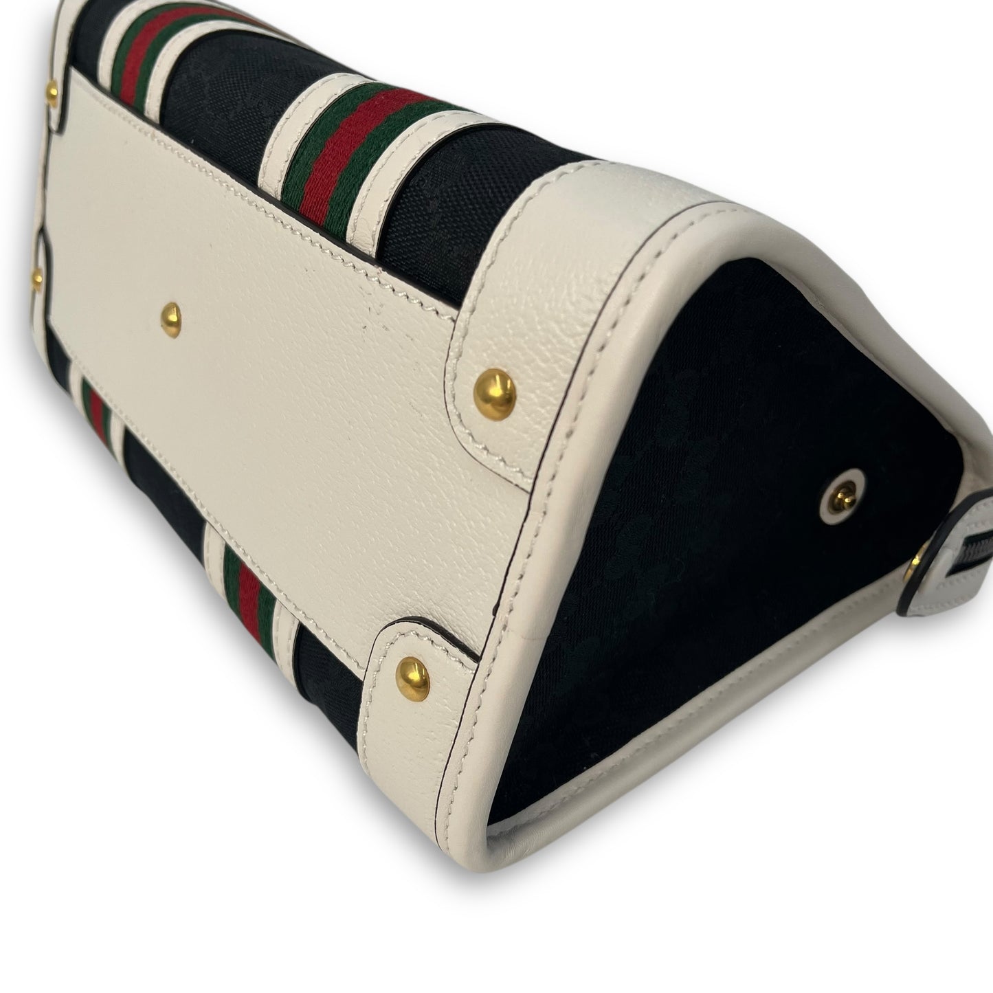 GUCCI GG Canvas Leather Hand Bag Shoulder Bag