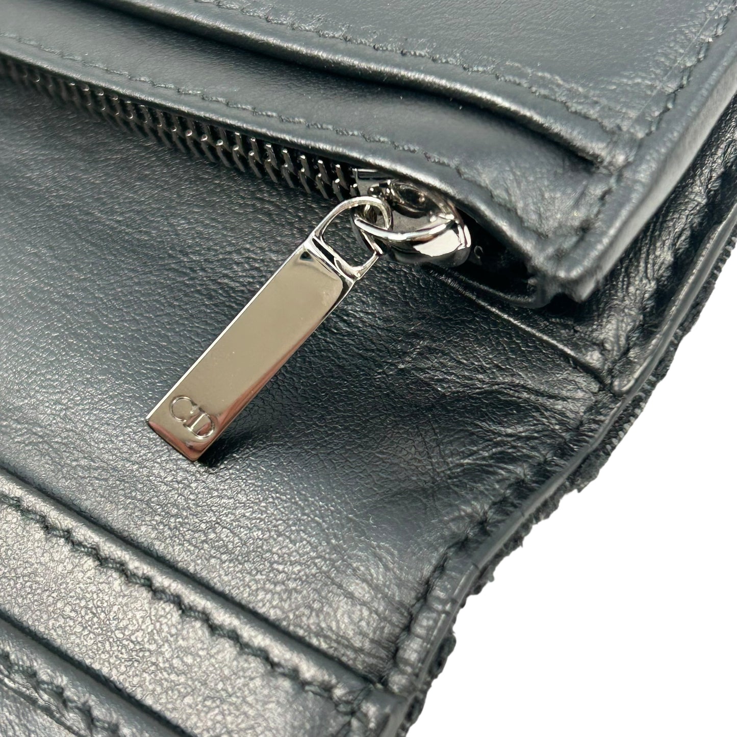 Dior Oblique Vertical Long Wallet - Black