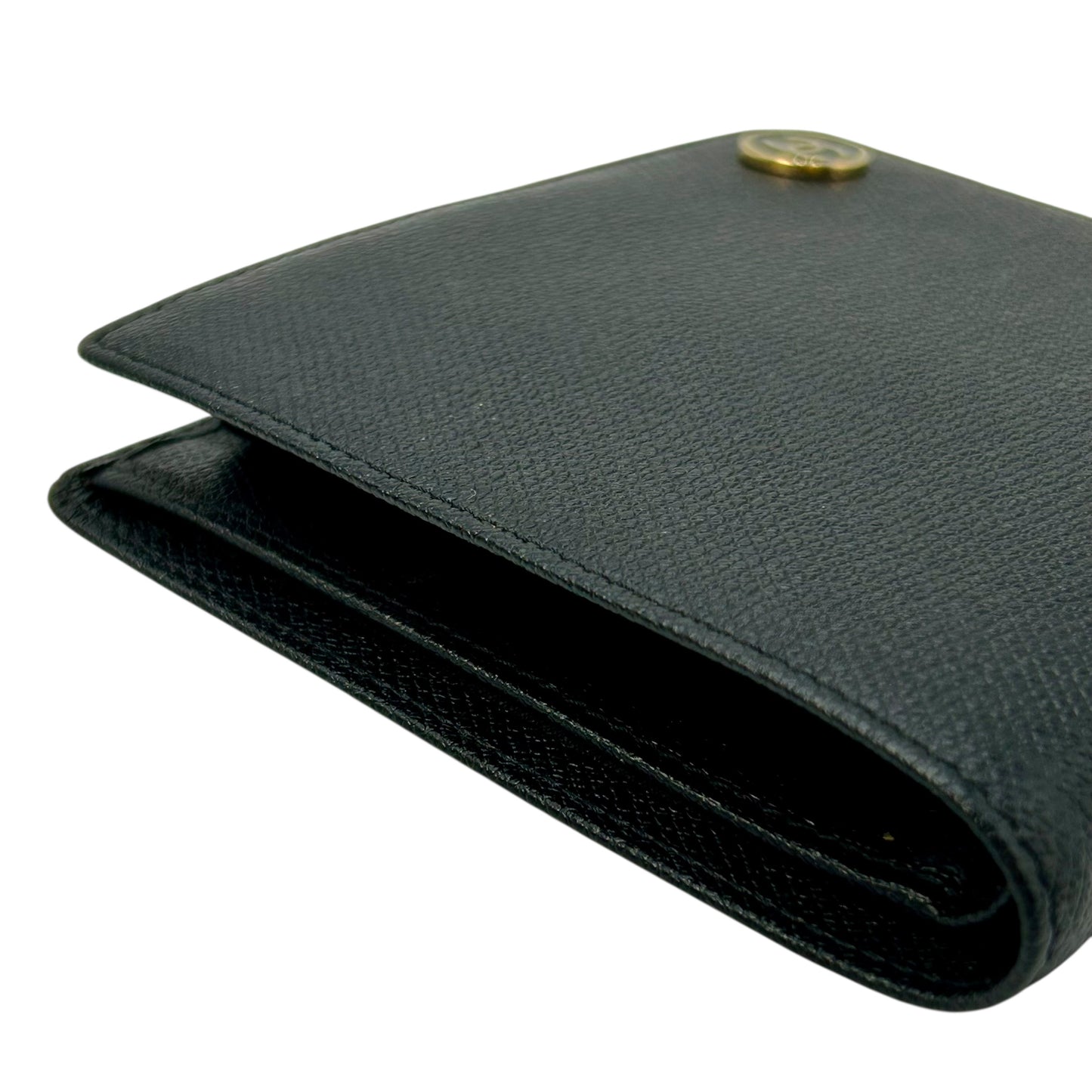 CHANEL Coco Button Compact Wallet - Black