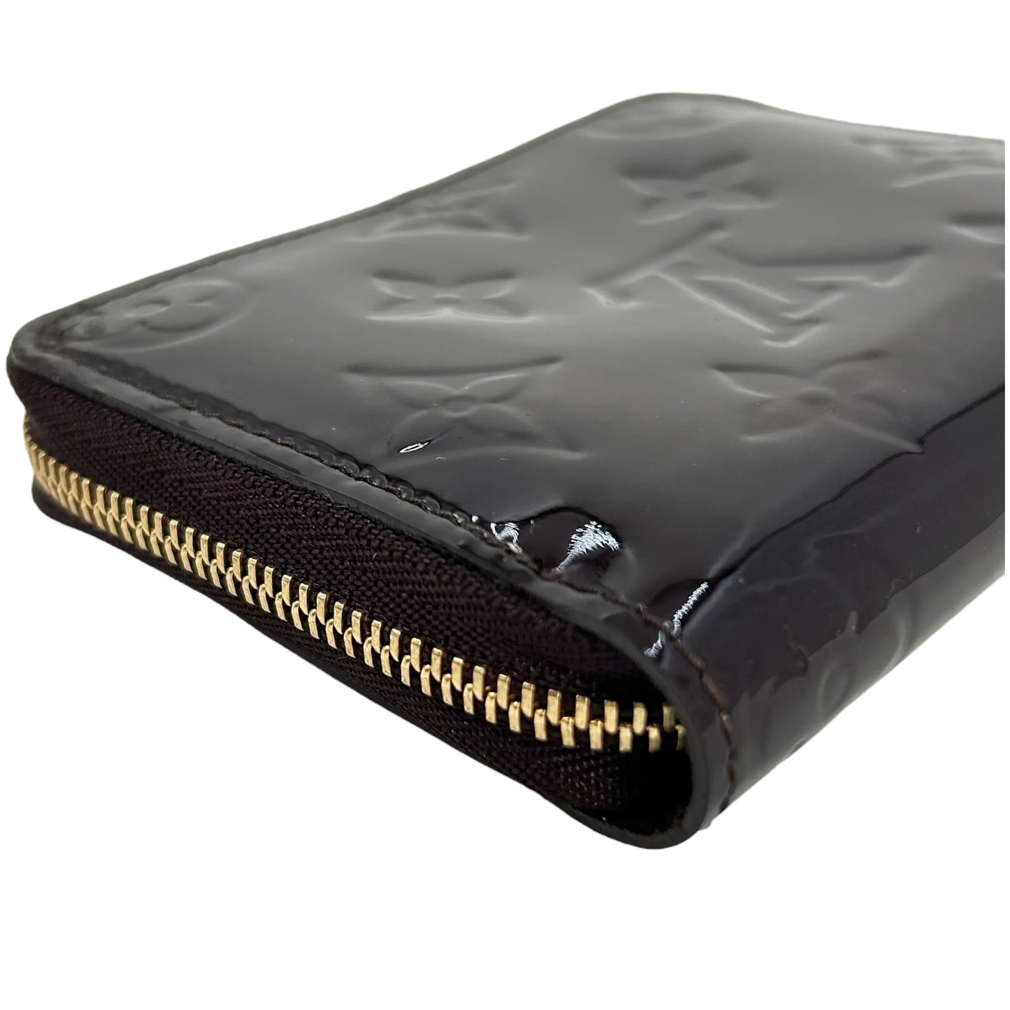 Louis Vuitton Vernis Zippy Card Case Compact Wallet - Darkbrown