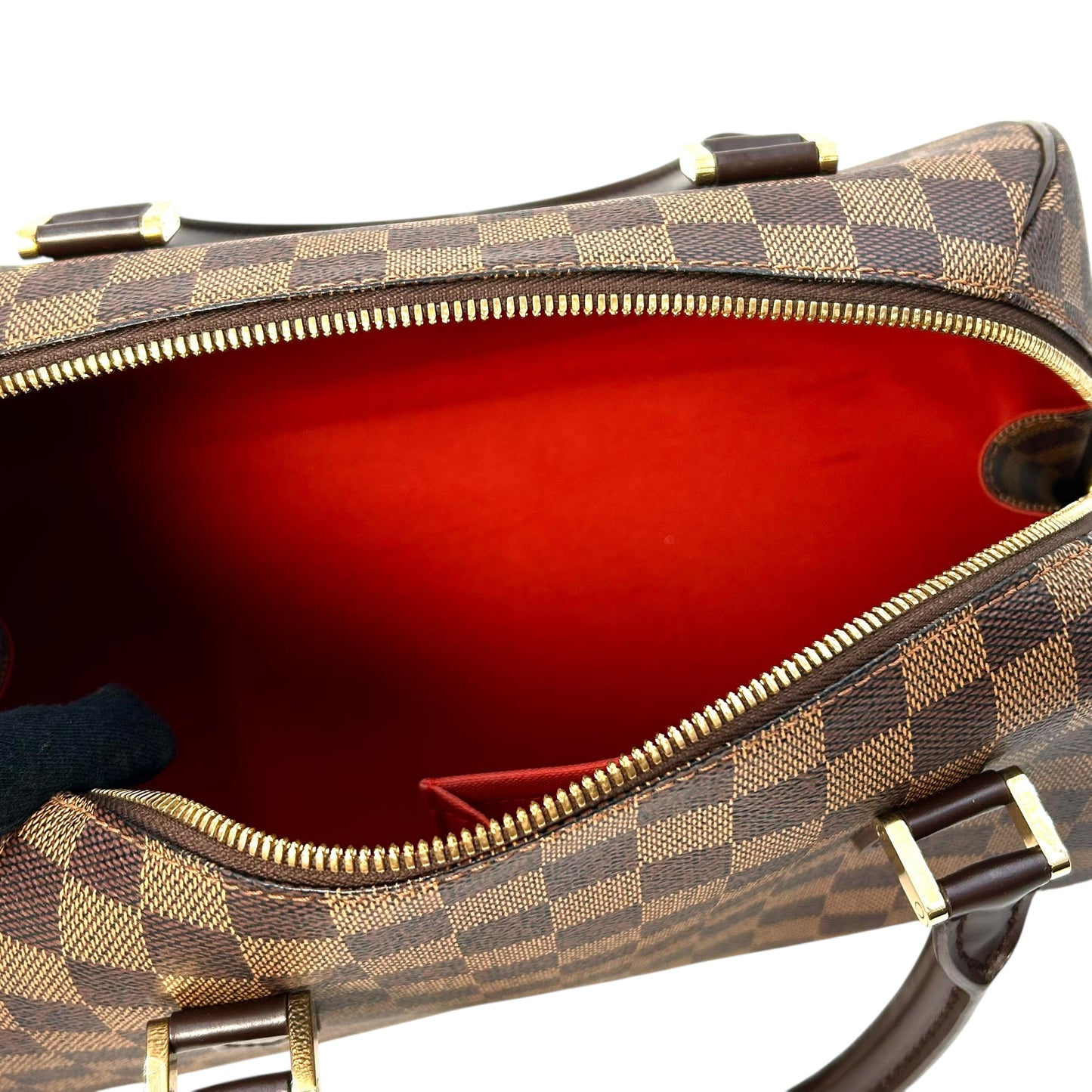 Louis Vuitton Damier Robera MM Hand Bag - Brown