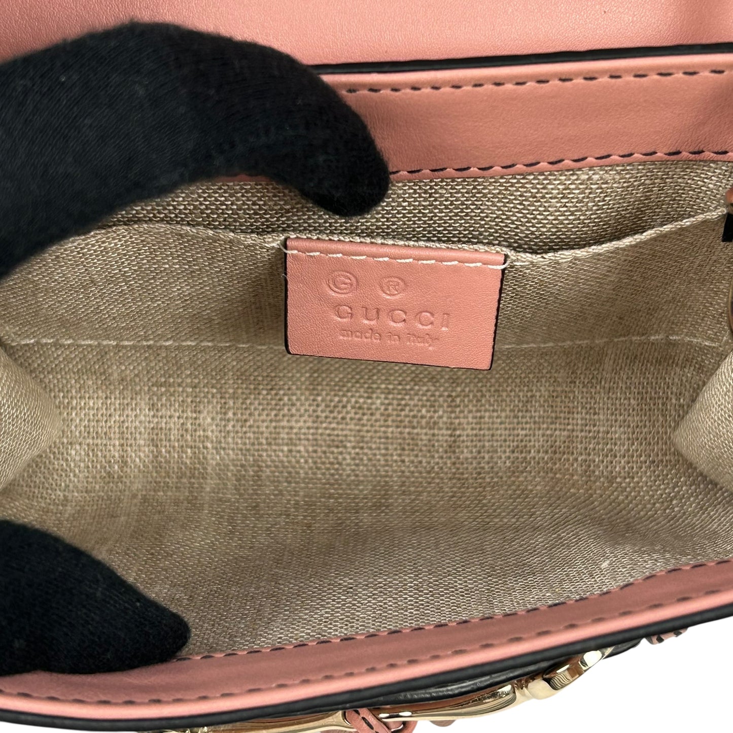 GUCCI Emily Mini Chain Shoulder Bag - Pink