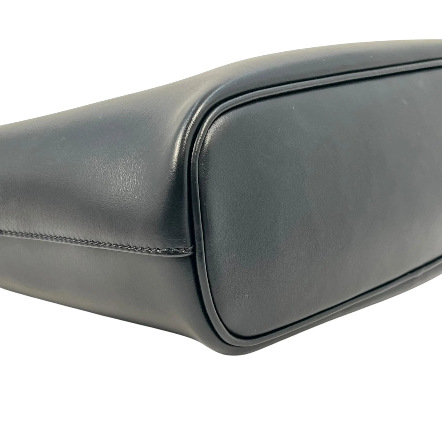 PRADA Soft Calf Leather 2way Tote Bag Shoulder Bag - Black