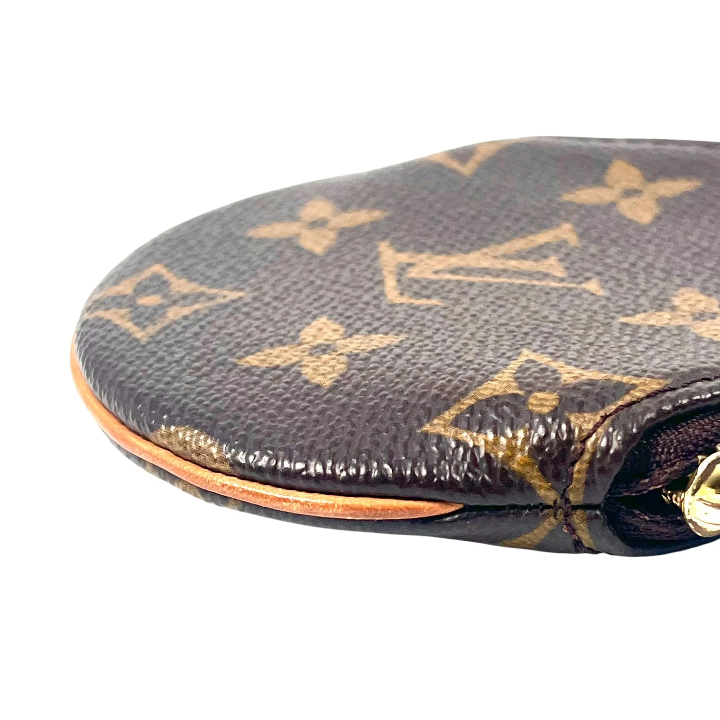 Louis Vuitton Monogram Porte-Monnaie Rond Coin Case - Brown