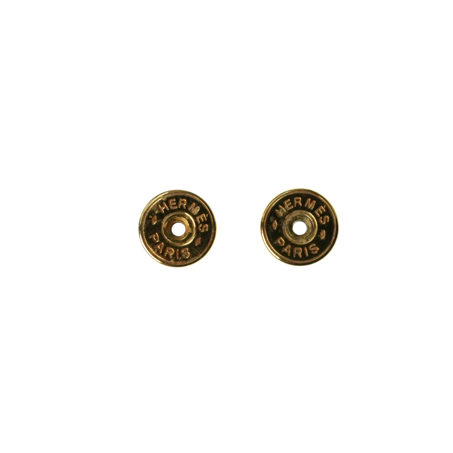 HERMES Cage d' H Cube Earring Orange