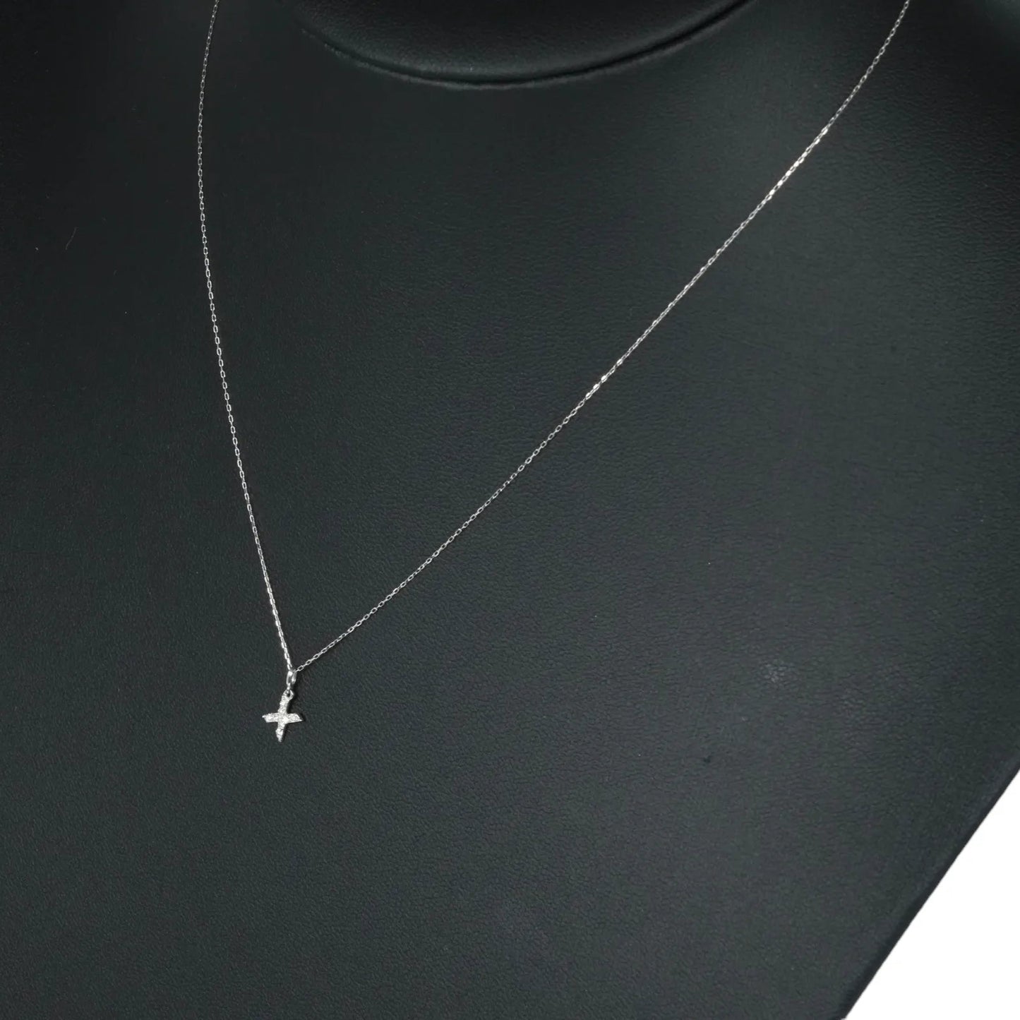K18WG Cross Necklace
