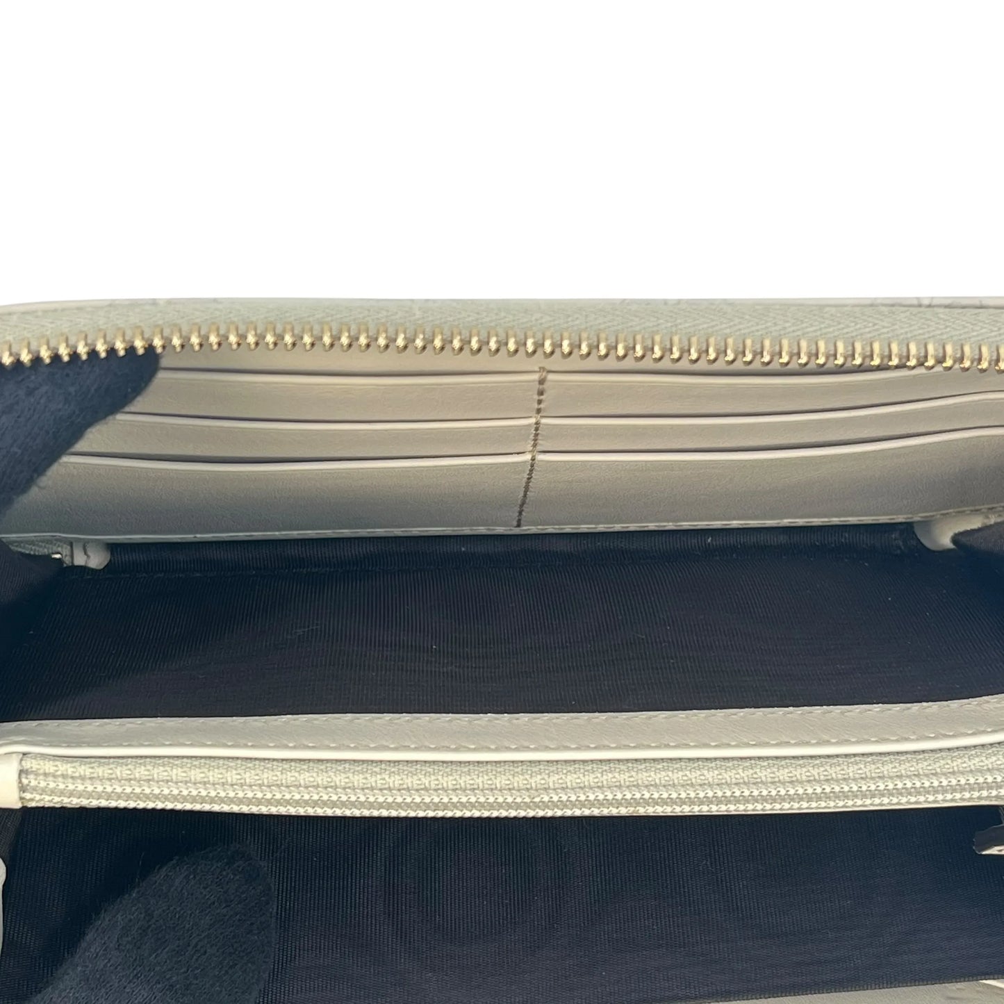 GUCCI Round Zipper Long Wallet - Beige
