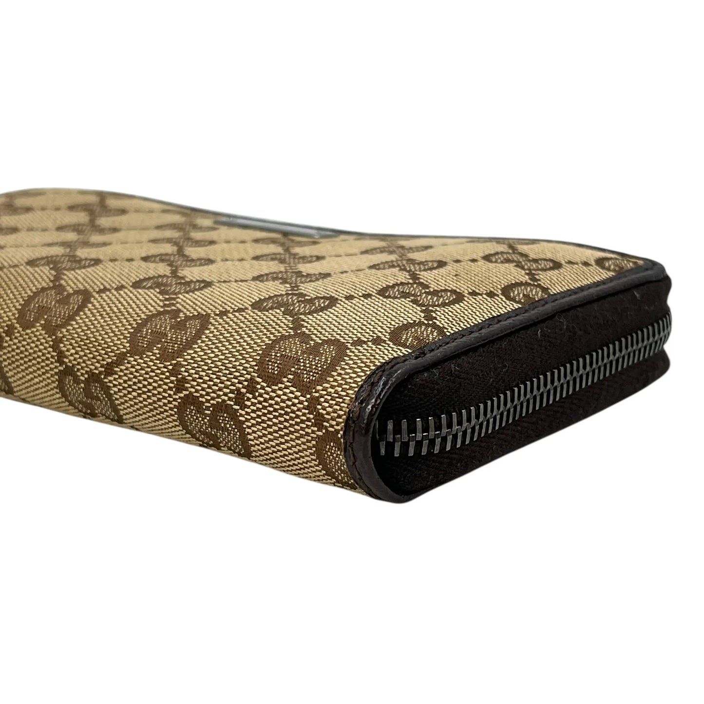 GUCCI Guccissima Round Zipper Long Wallet - Brown