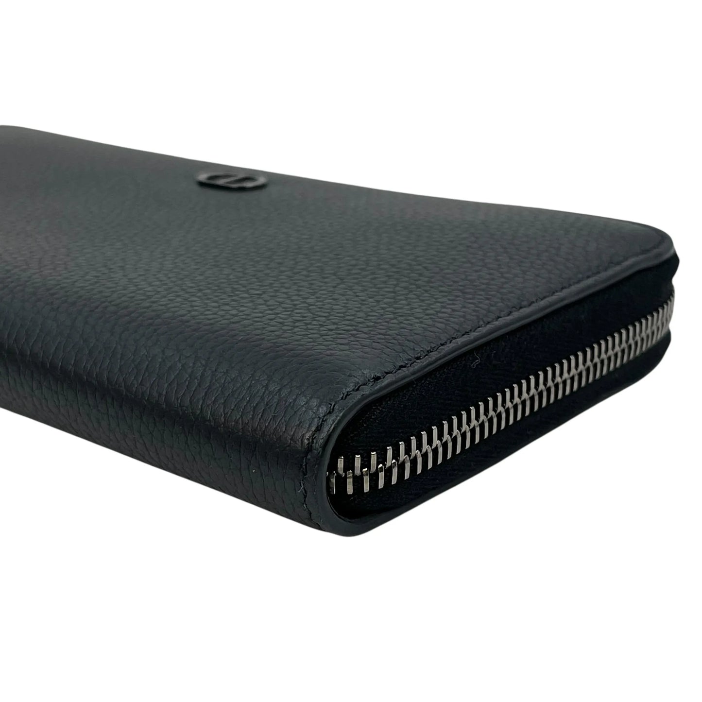 Dior CD Icon Round Zipper Long Wallet - Black