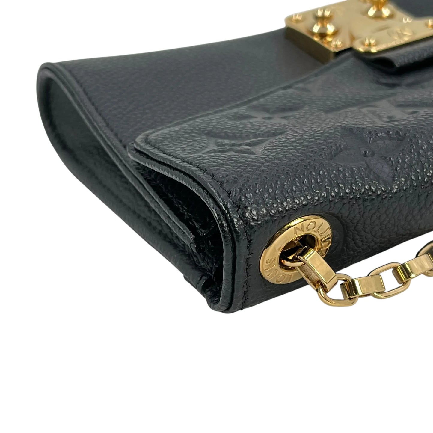 Louis Vuitton Empreinte Pochette Saint Germain Chain Shoulder Wallet - Black
