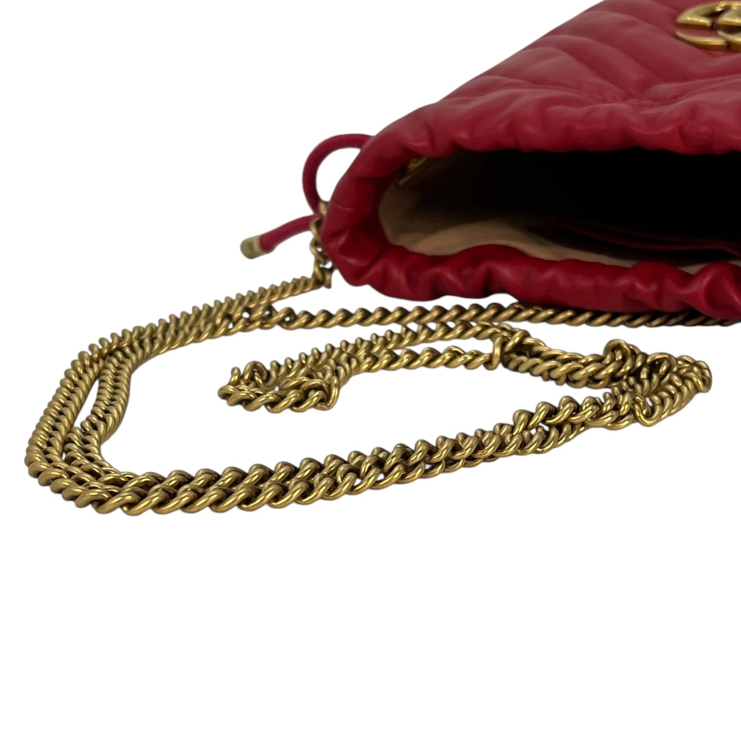 GUCCI GG Marmont Mini Bucket Bag - Red