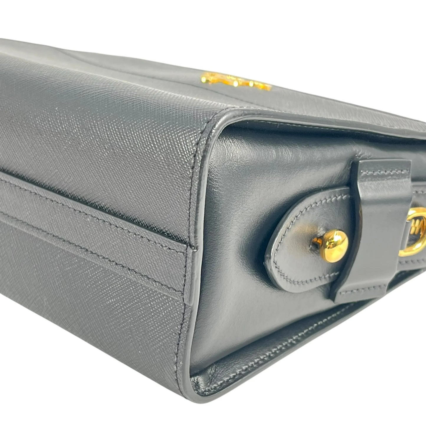 PRADA Esplanade Saffiano Leather Shoulder Bag - Black
