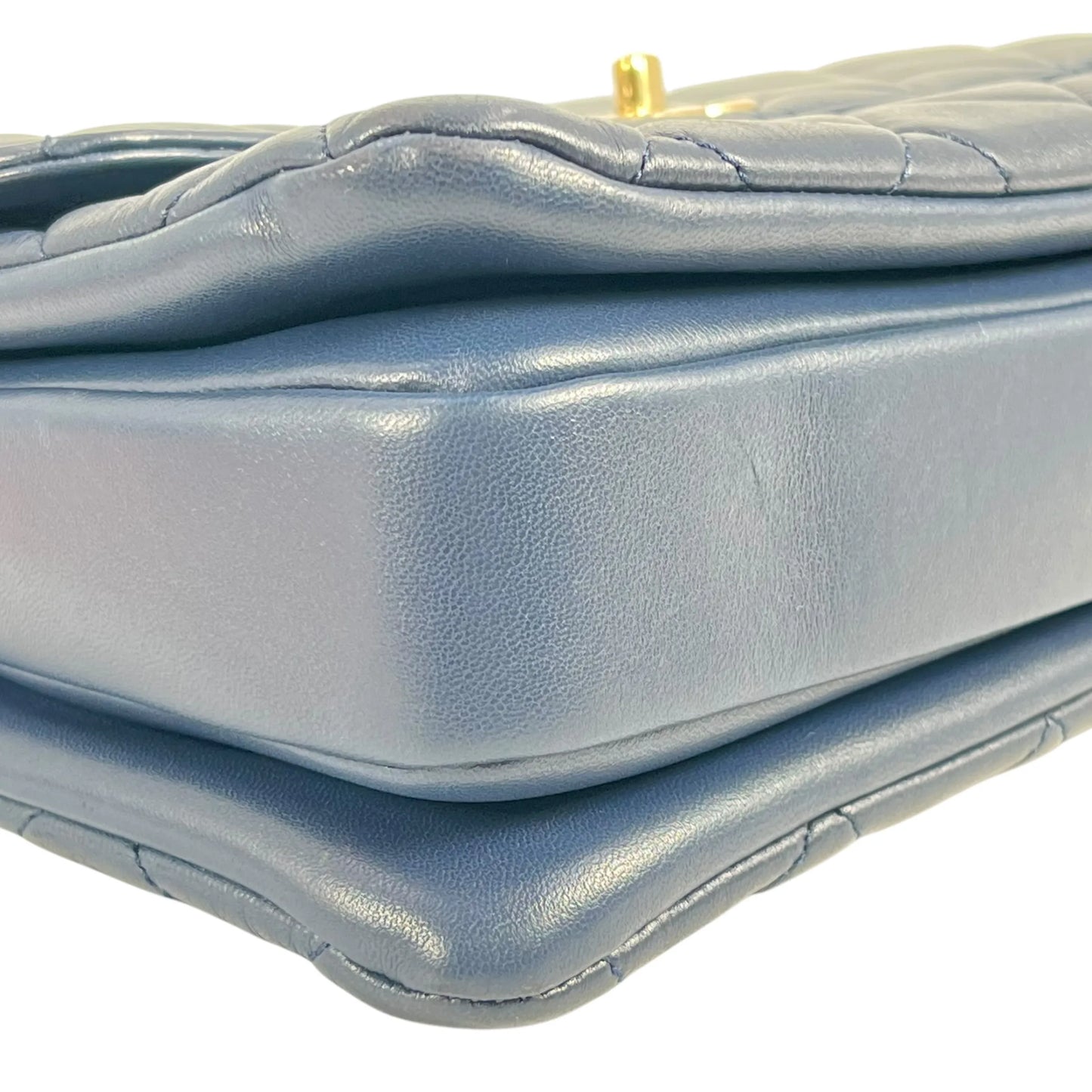 CHANEL Materasse Top Handle Trendy CC Chain Shoulder Bag - Navy