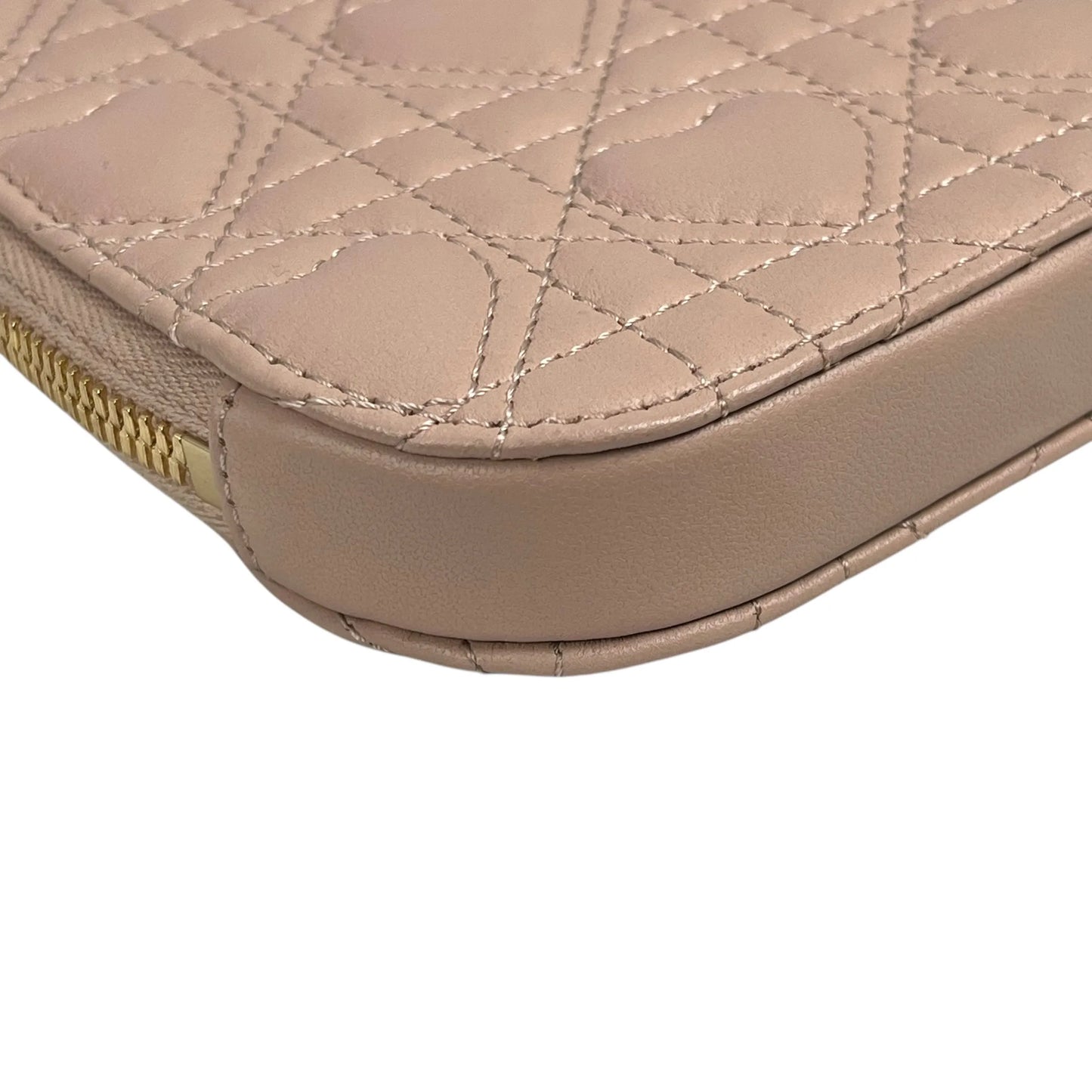 Dior Lady Dior Call’in Phone Case Cannage Lambskin Shoulder Bag - Pink