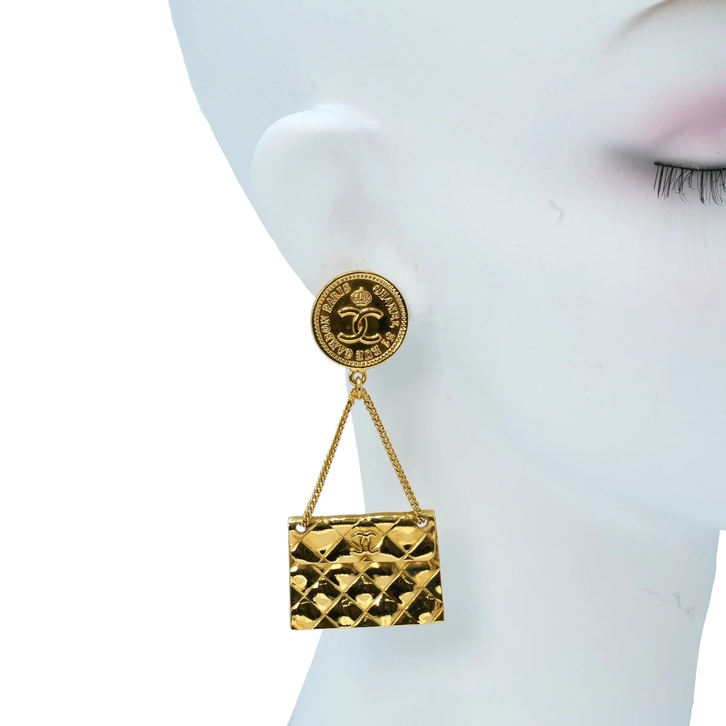 CHANEL Materasse CC Logo Earring 95A - Gold Plated