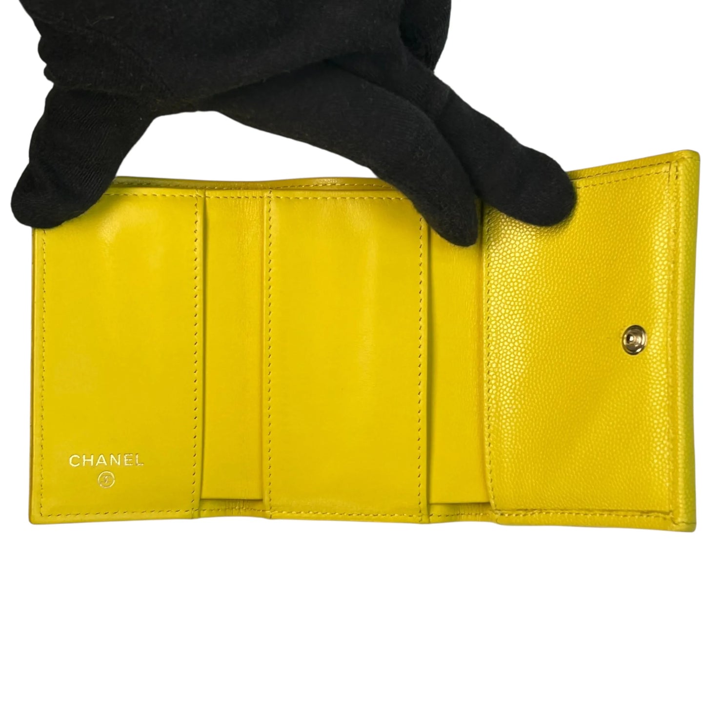CHANEL Materasse Small Compact Wallet - Yellow