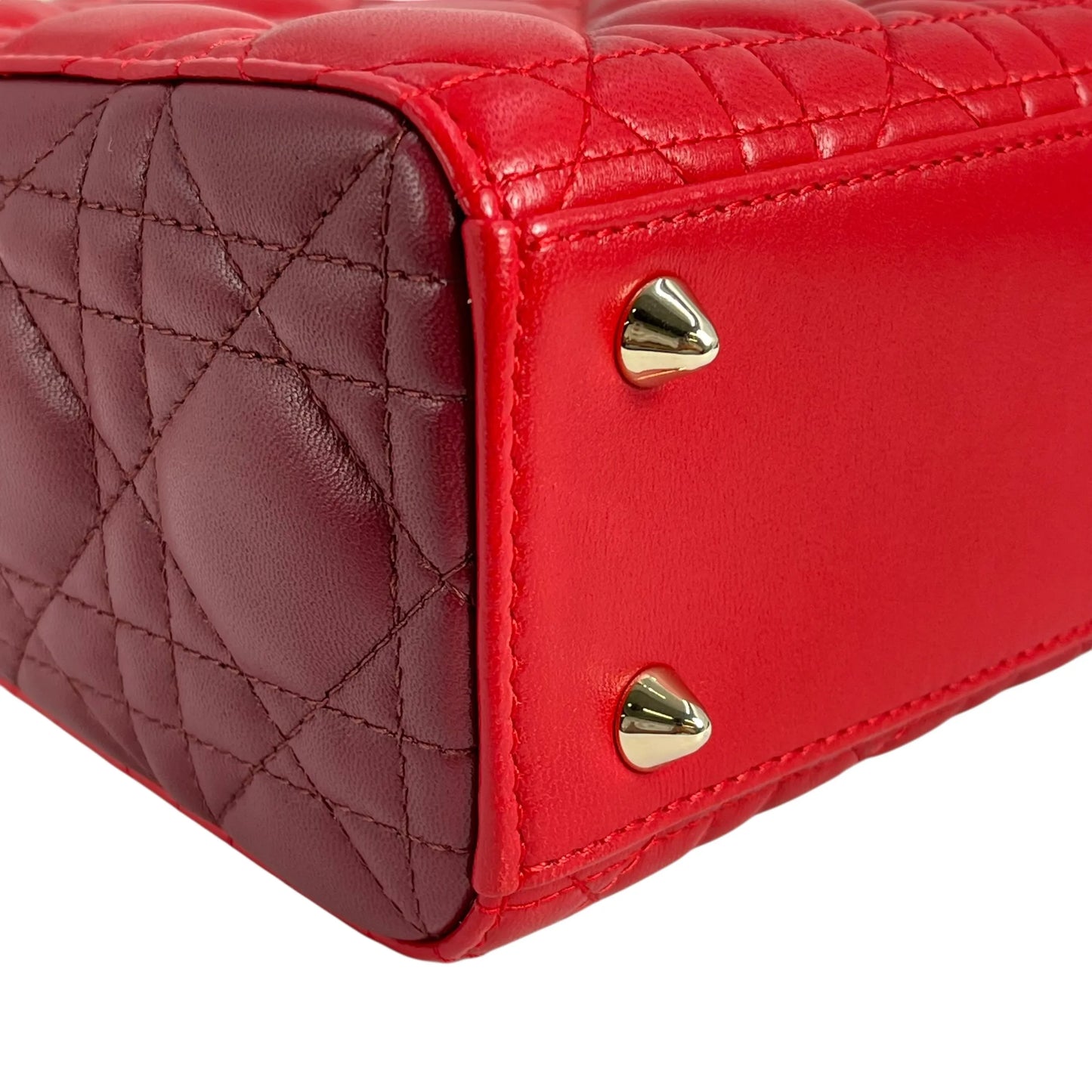 Dior Lady Dior Small Hand Bag - Red