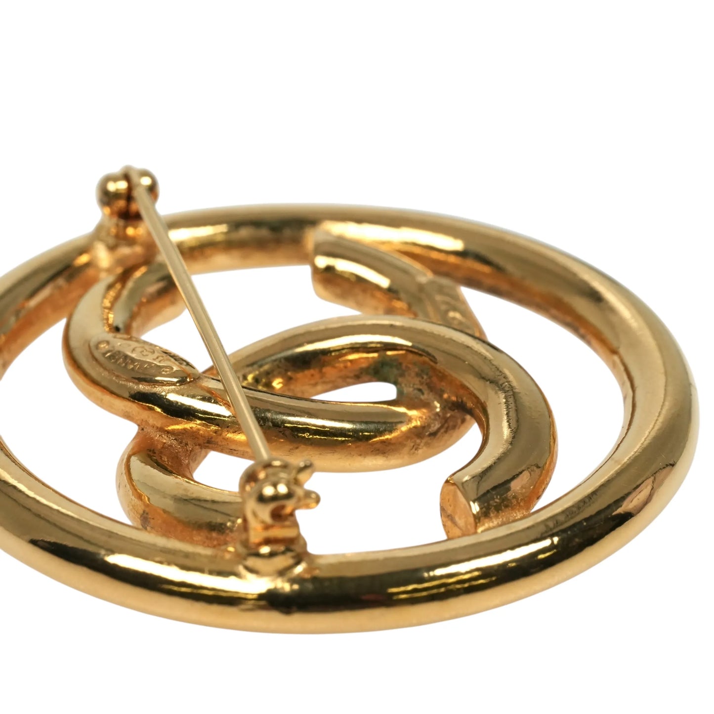 CHANEL CC Logo Brooch 03P - Gold