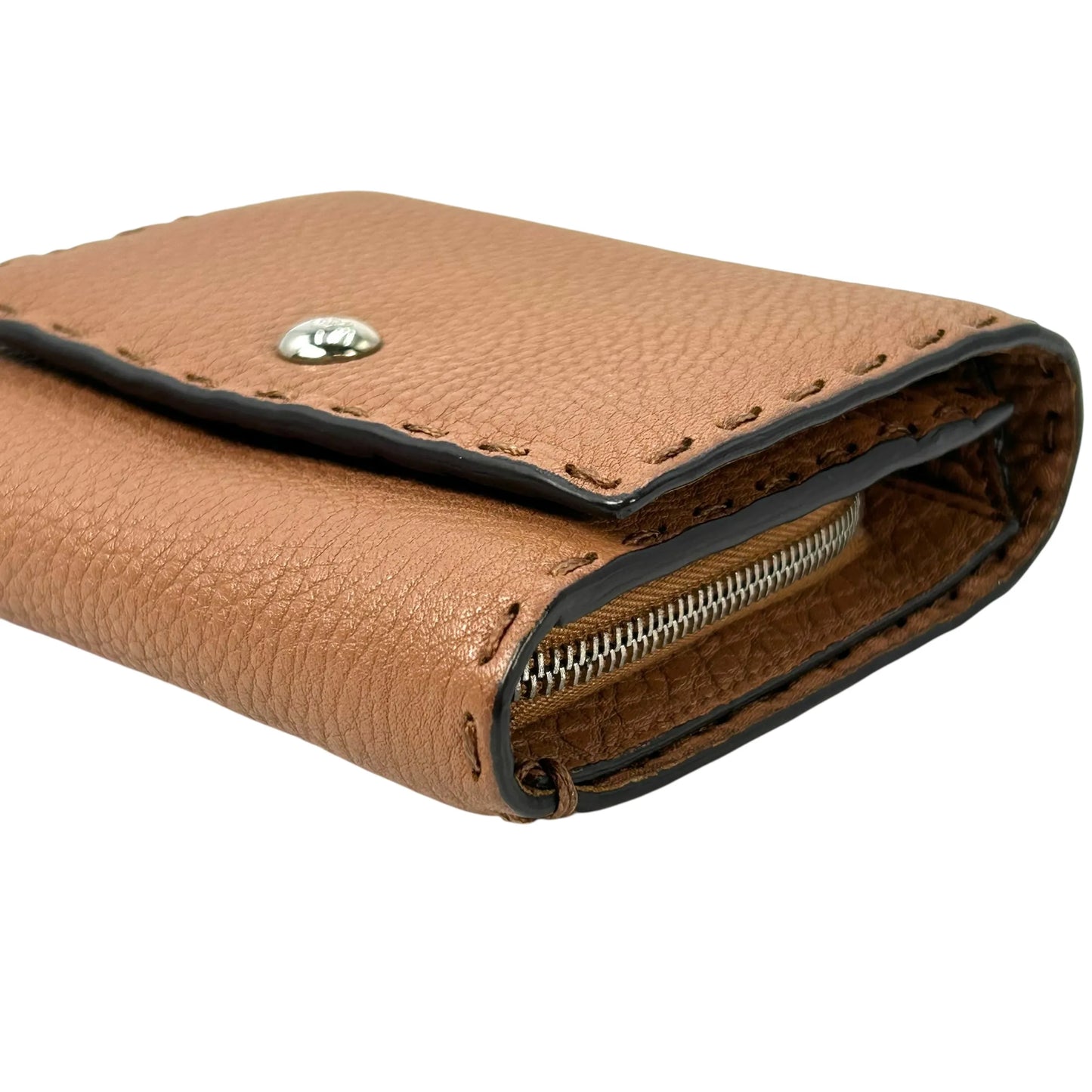 FENDI Selleria Compact Wallet - Brown
