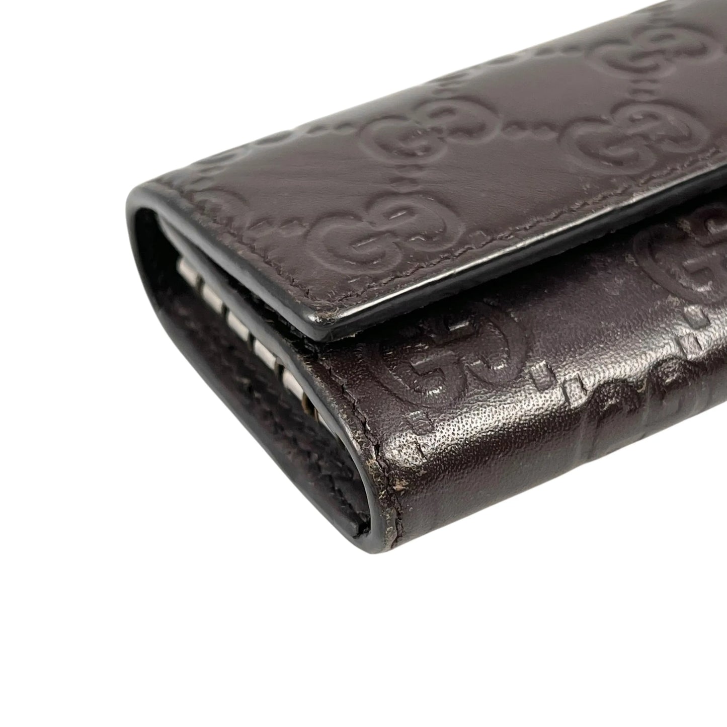 GUCCI Guccissima Key Case - Darkbrown