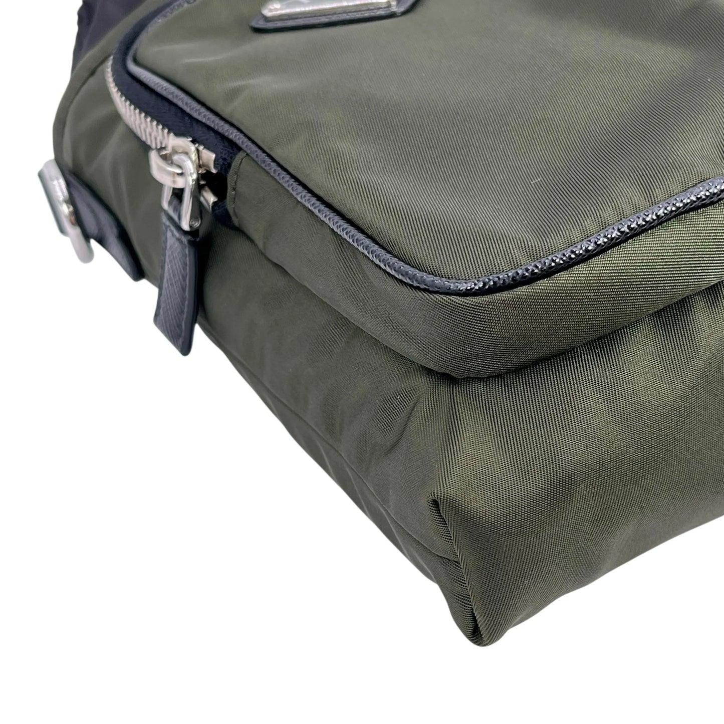 PRADA Re-Nylon Phone Case Shoulder Bag - Khaki