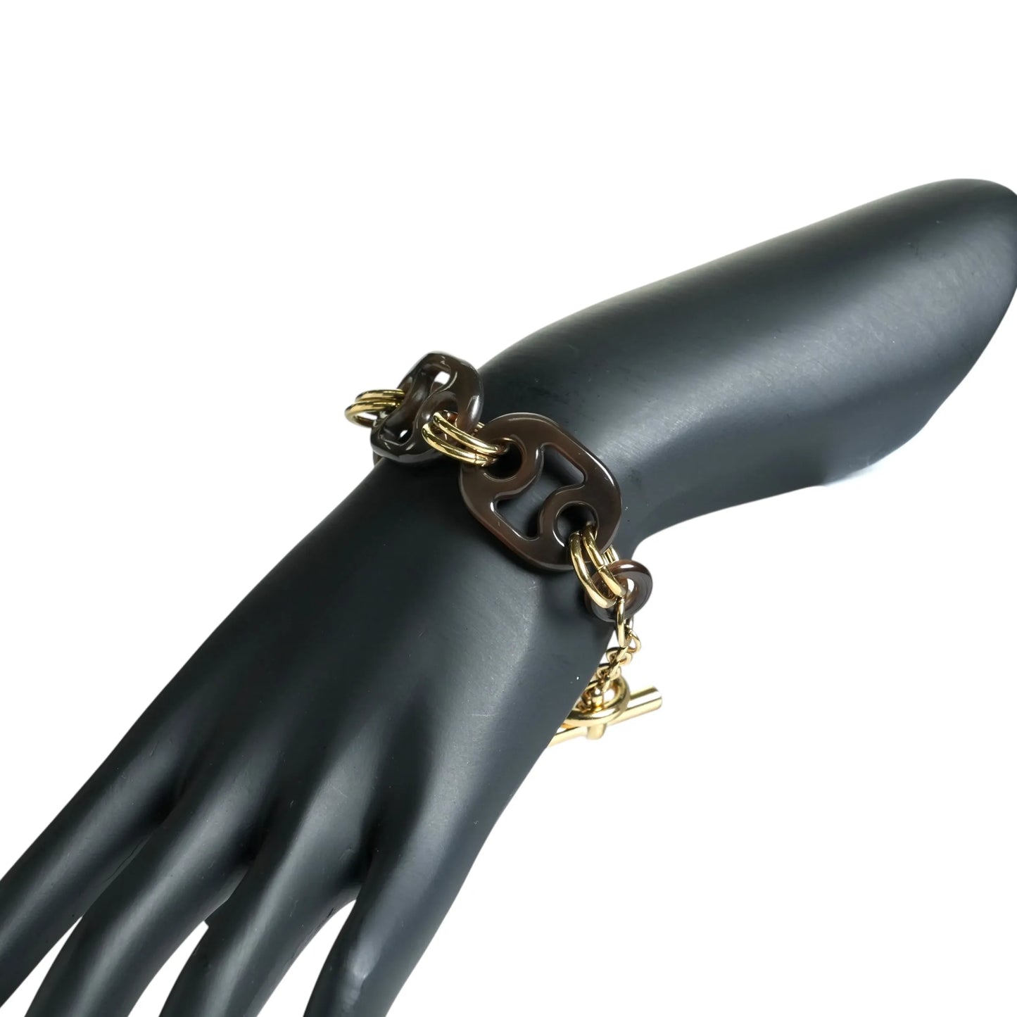 Hermès Eurydice Buffalo Horn Bracelet T2 - Gold Plated
