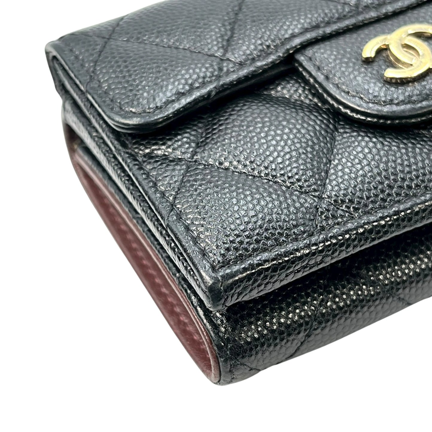CHANEL Classic Small Flap Compact Wallet Caviar Skin - Black