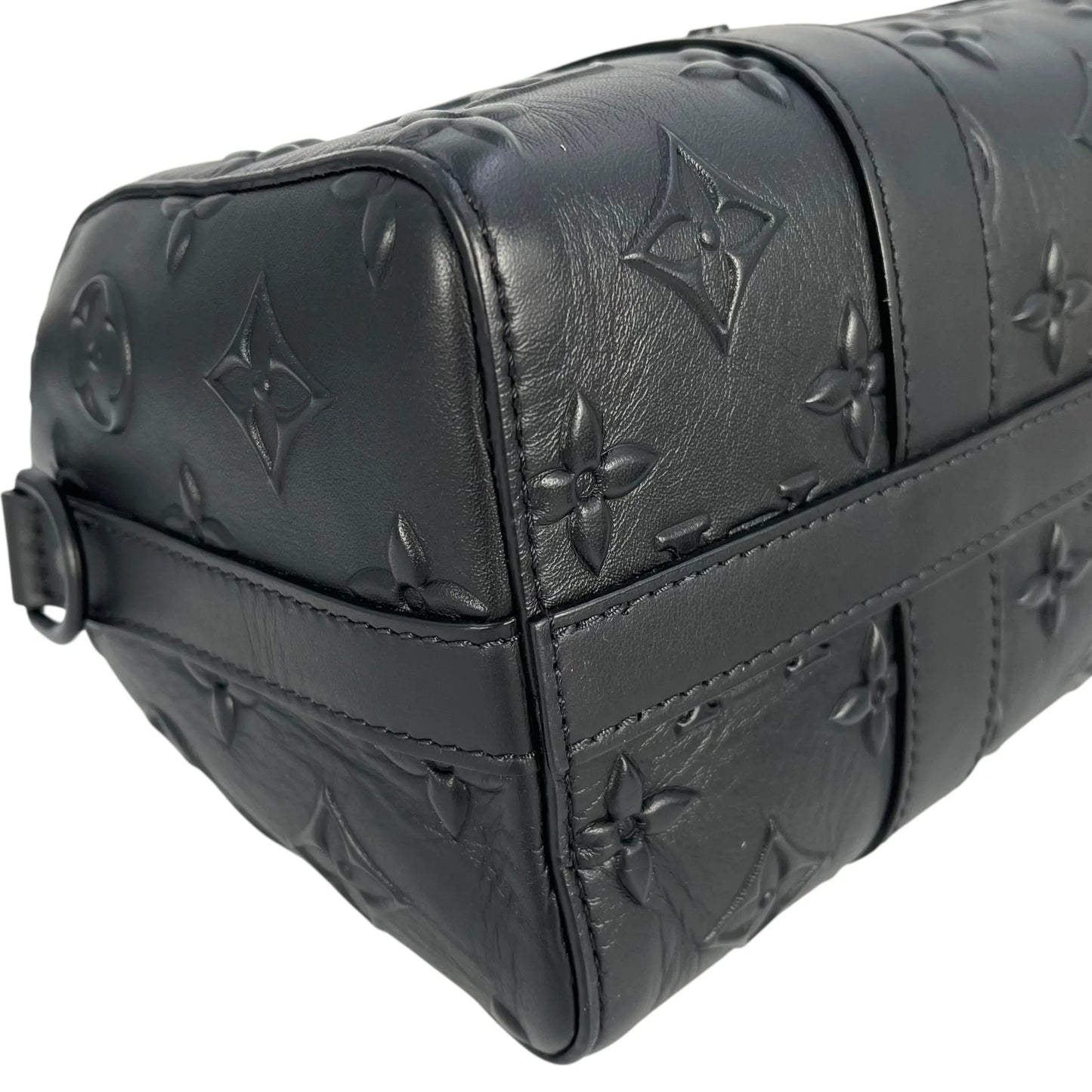 LOUIS VUITTON City Keepall Monogram Seal Shoulder Bag - Black