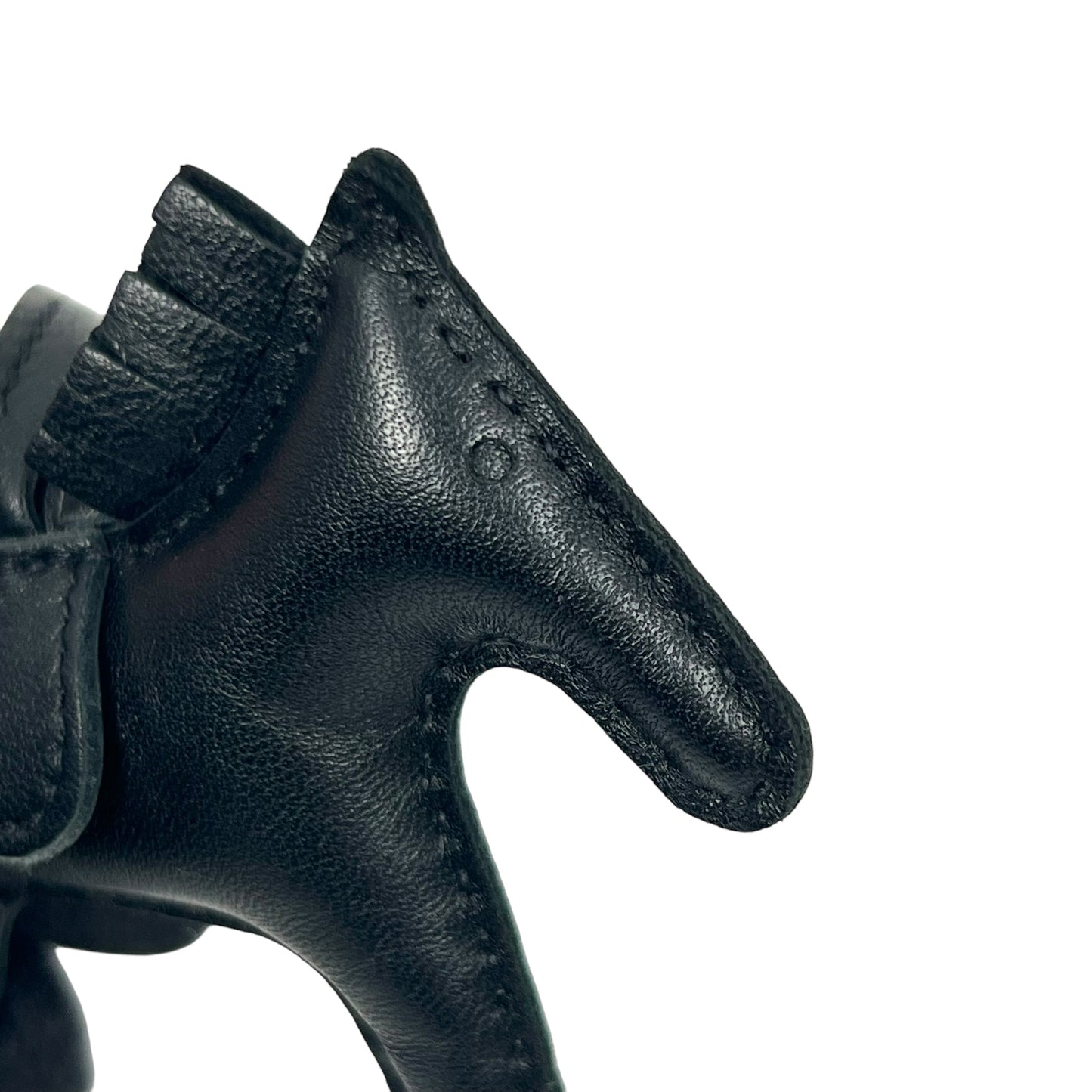 HERMES Rodeo Horse Bag Charm PM Black
