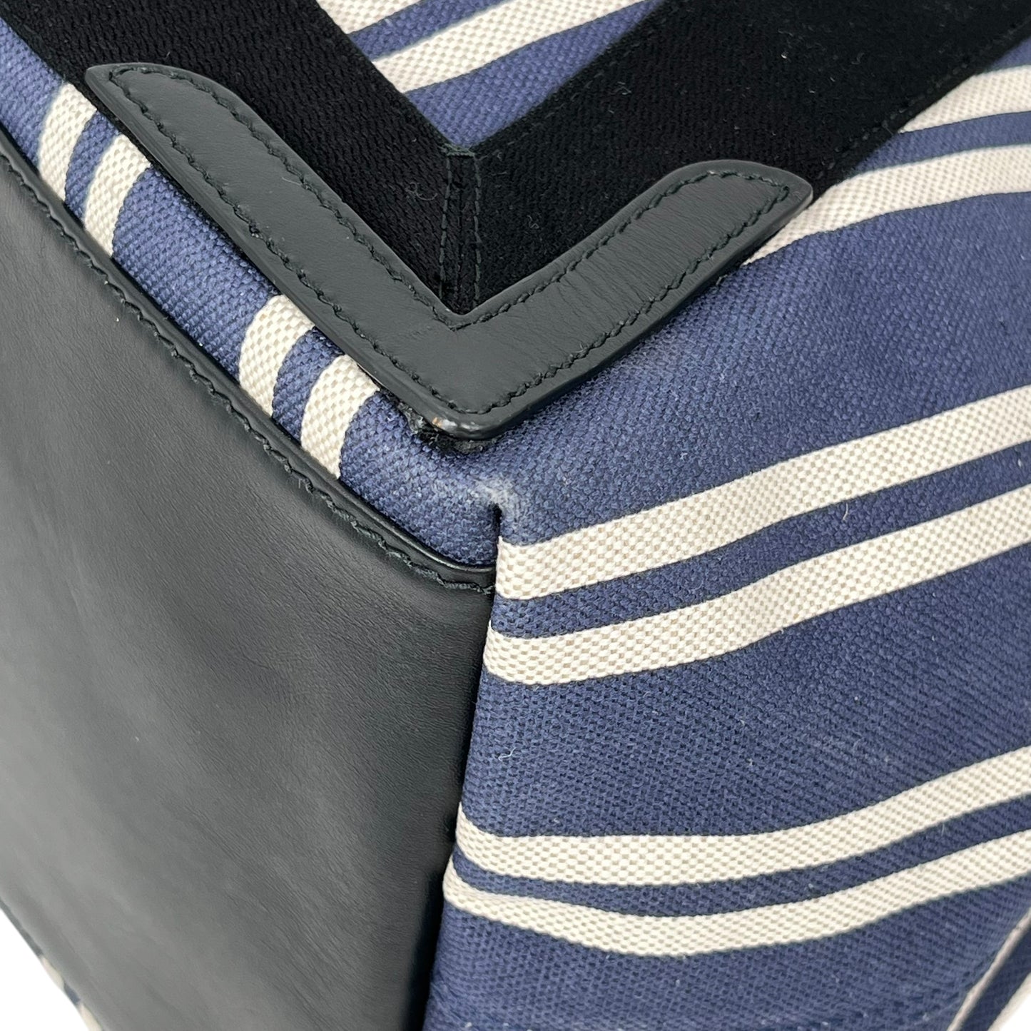 BALENCIAGA Stripe Navy Cabas