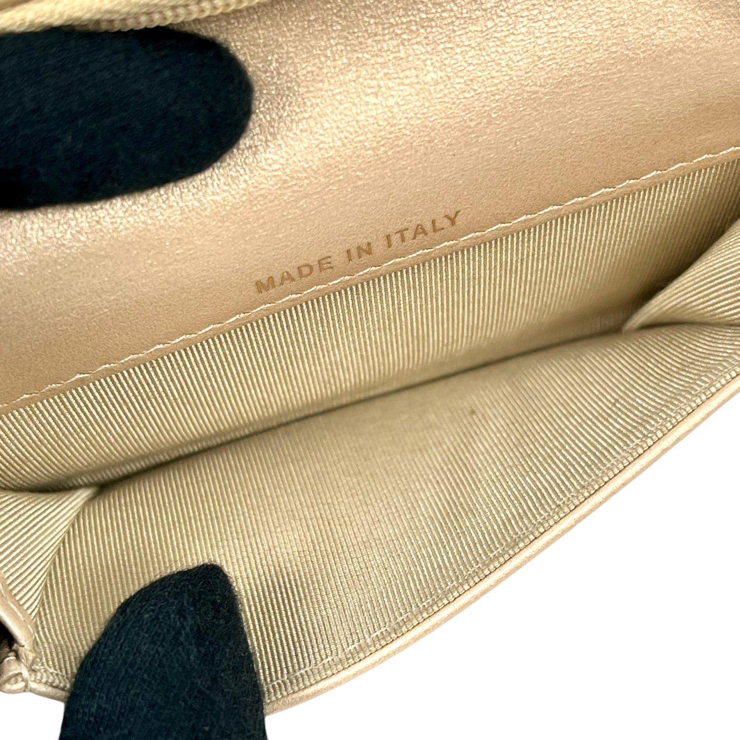 CHANEL Matelasse Caviar Skin Metallic Bi-fold wallet