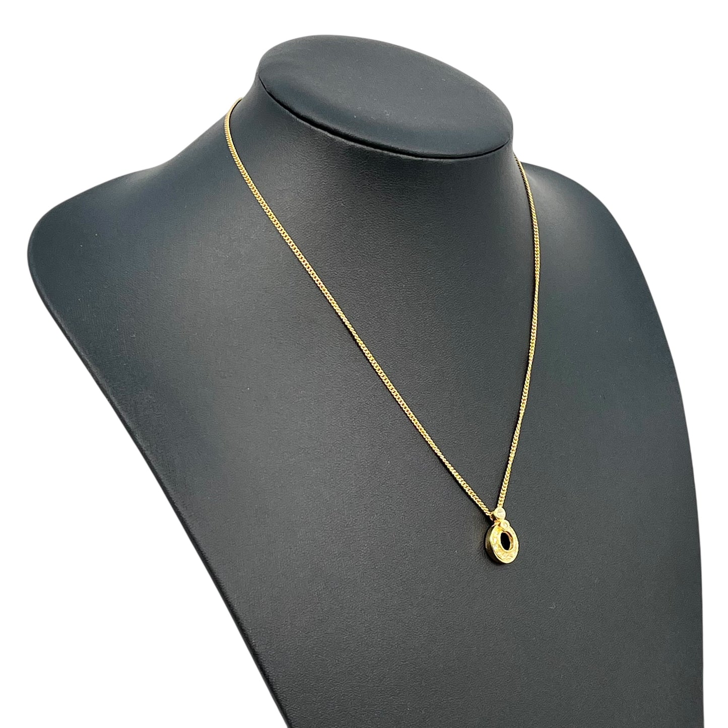 Dior Rhinestone Pendant Necklace