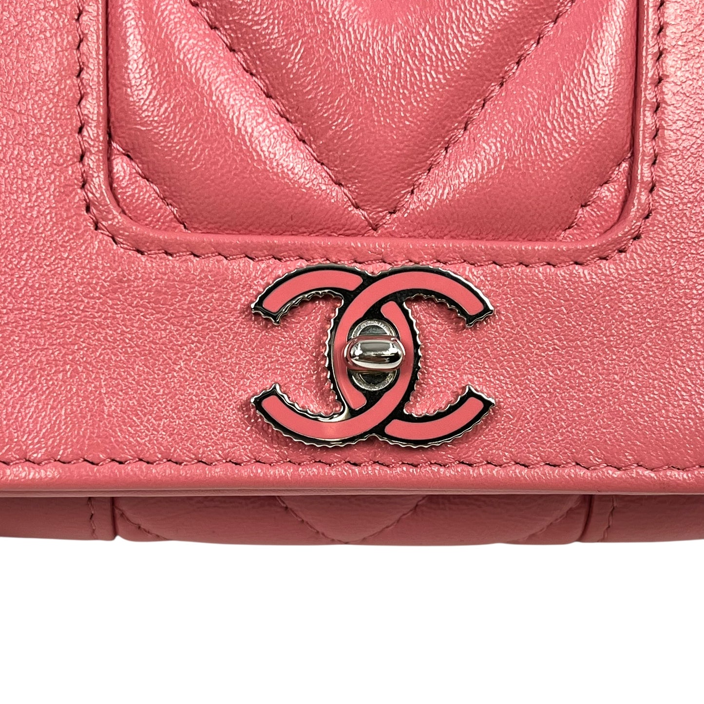 CHANEL Vstich Mademoiselle Tri-fold wallet