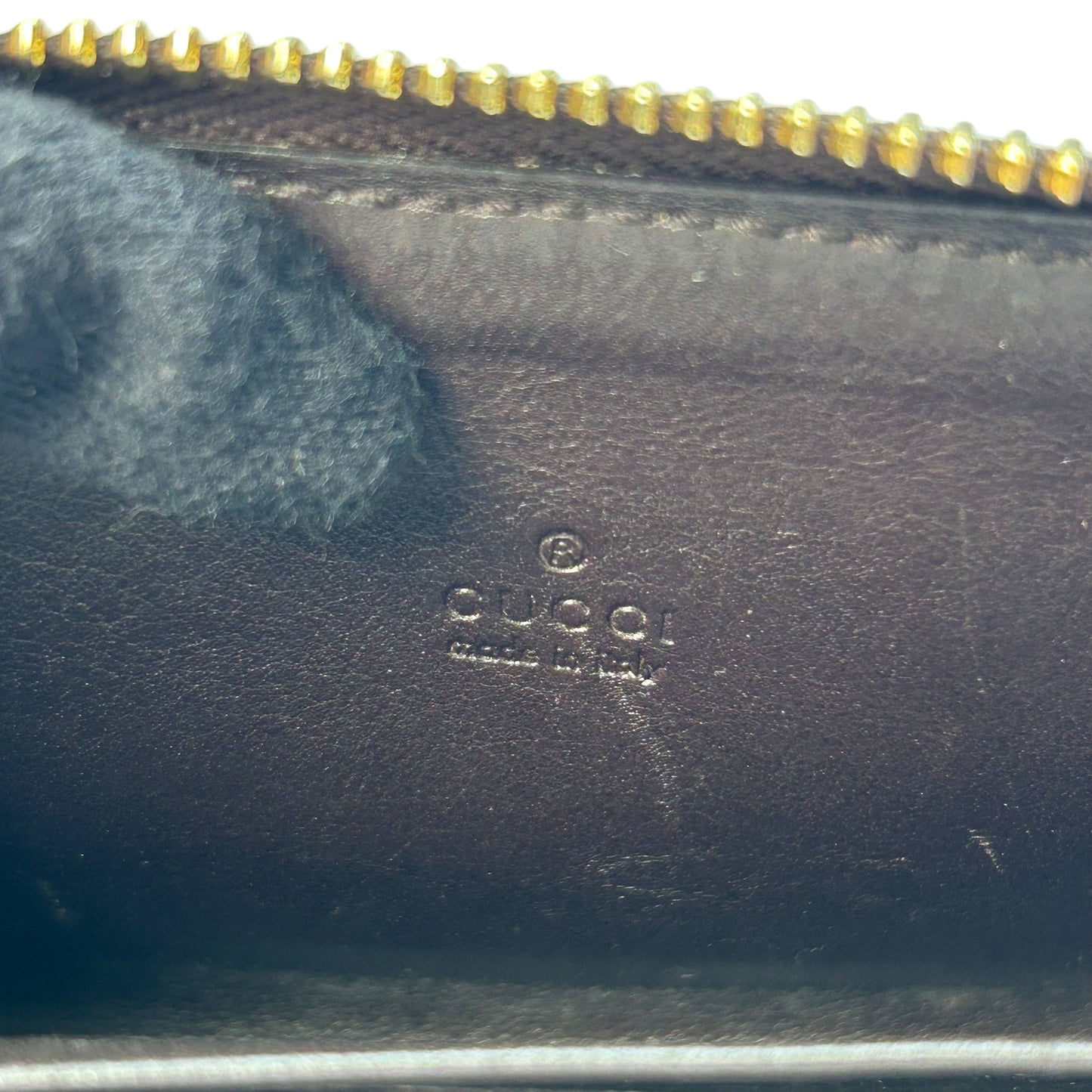 GUCCI Guccissima Coin Purse Wallet - Darkbrown