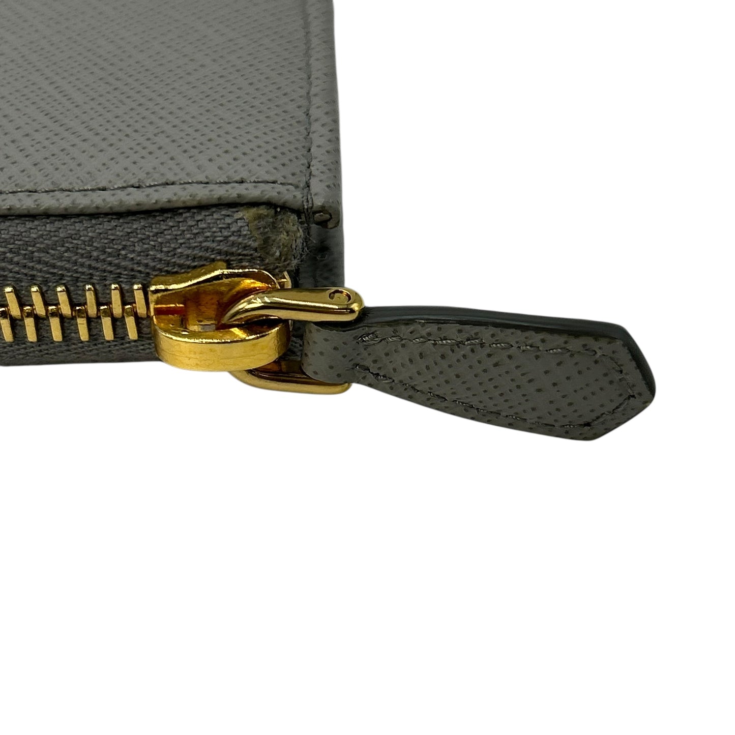 PRADA Saffiano Leather Metal Long Wallet