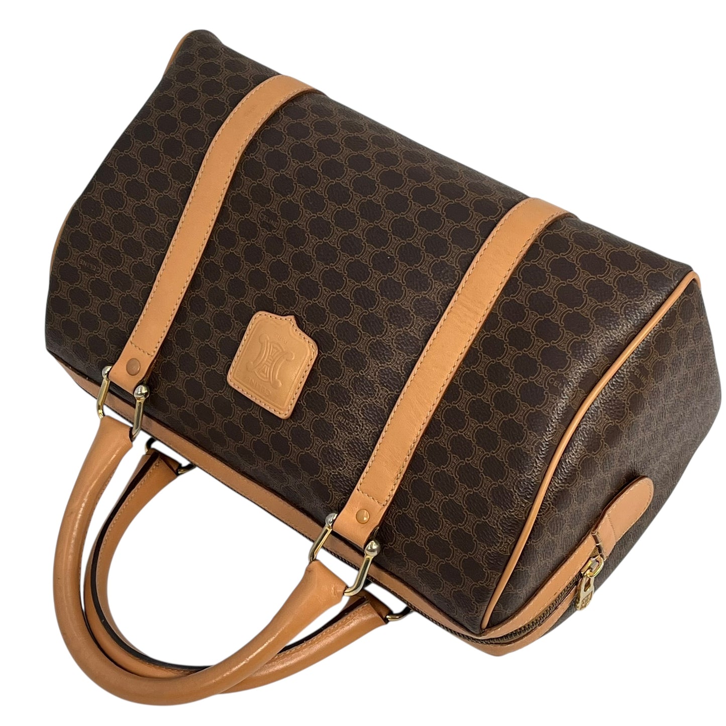 CELINE Macadam Boston Hand Bag - Brown