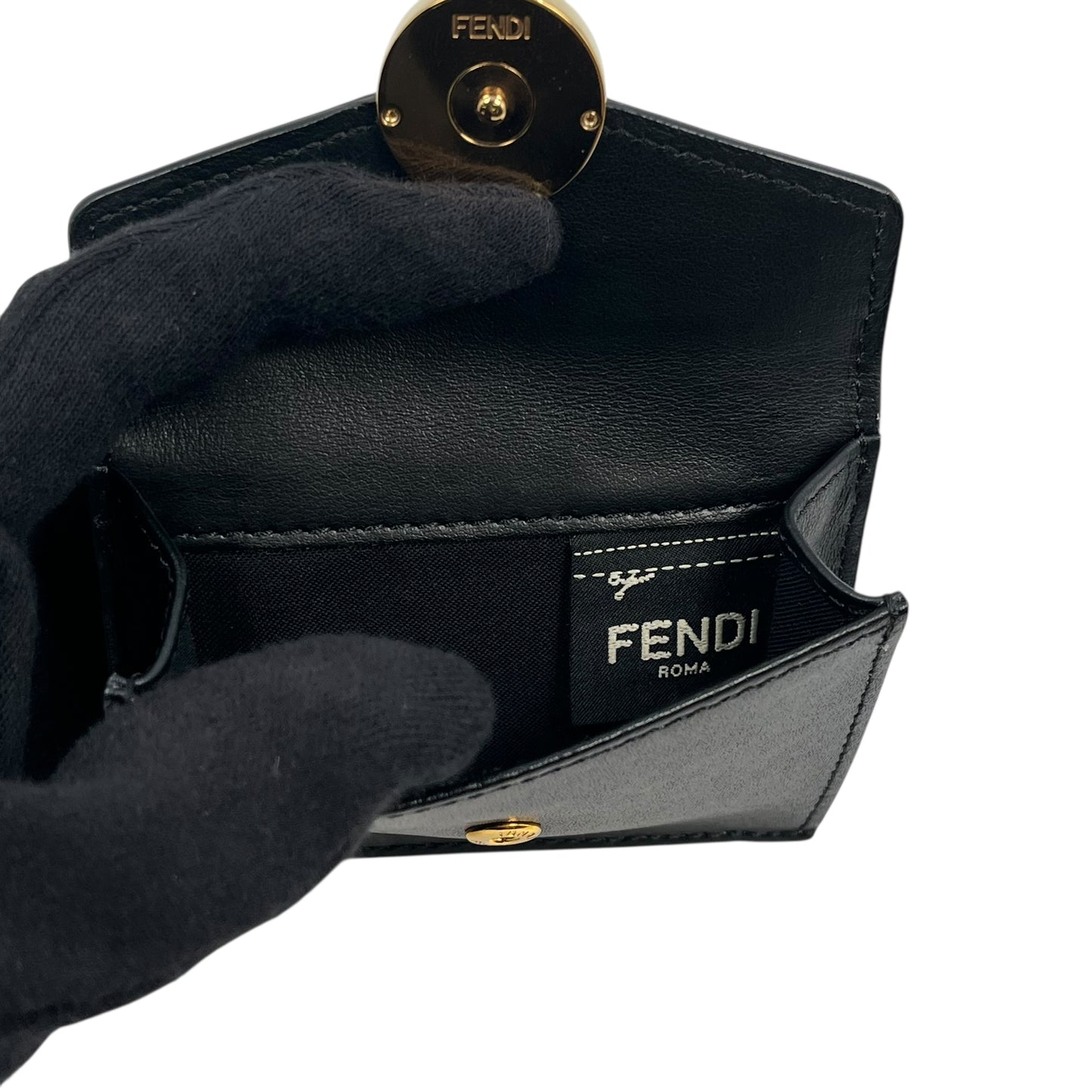 FENDI F Is Fendi Compact Wallet - Black