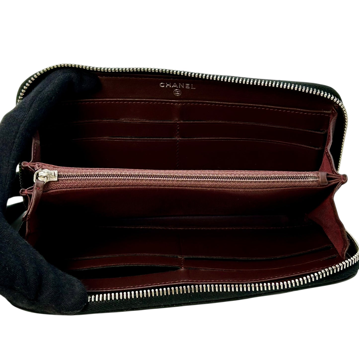 CHANEL Cambon Line Long Wallet - Black