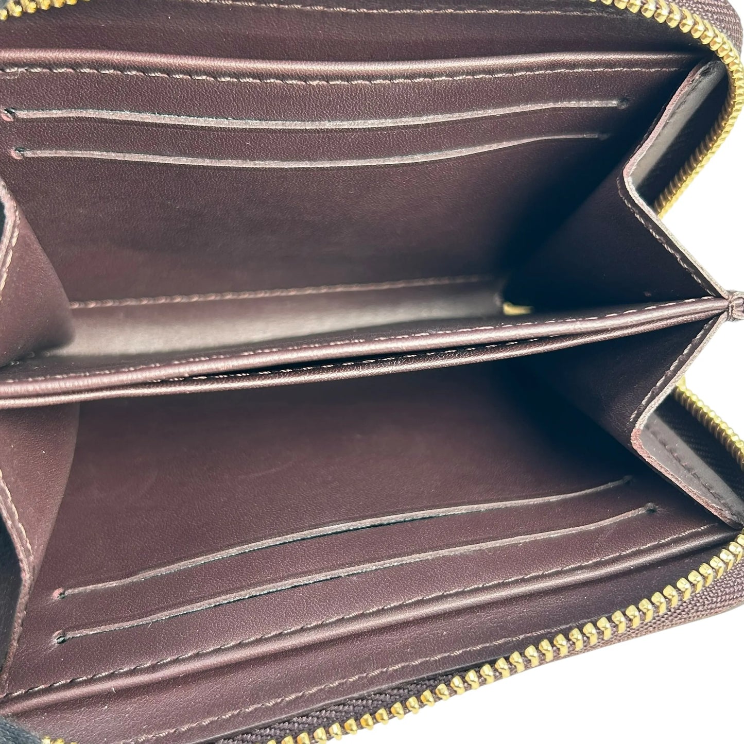 Louis Vuitton Vernis Zippy Card Case Compact Wallet - Darkbrown