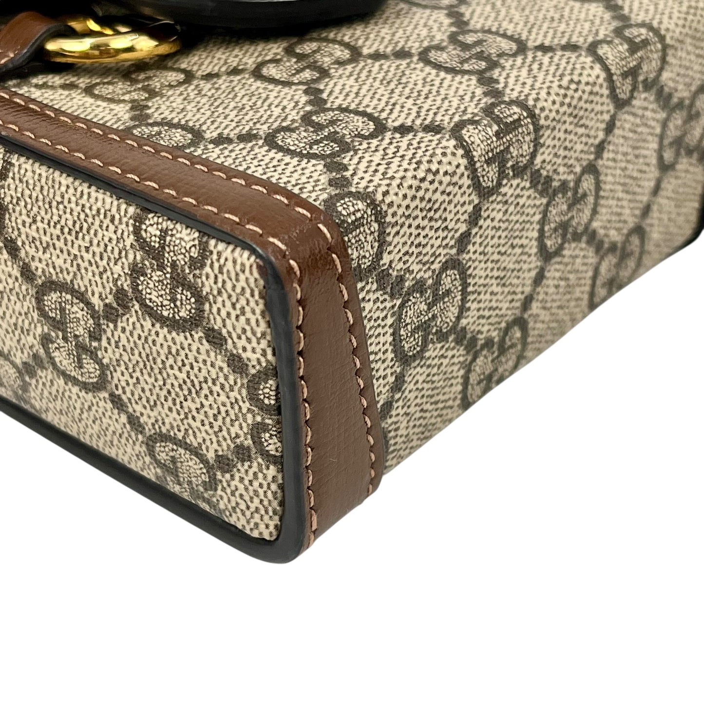 GUCCI GG Supreme Horsebit 1955 Mini Shoulder Bag