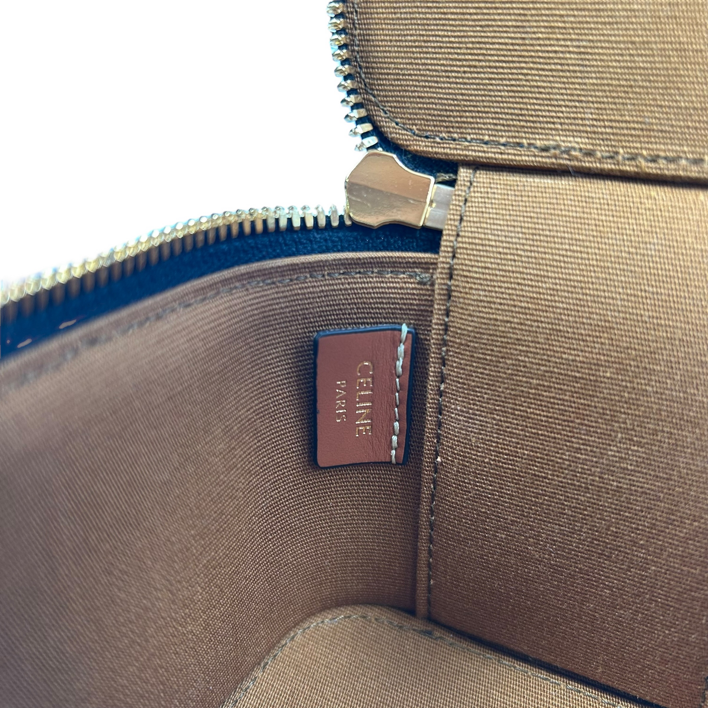 CELINE Mini Vanity Case in Triomphe Canvas & Calfskin Mini Bag
