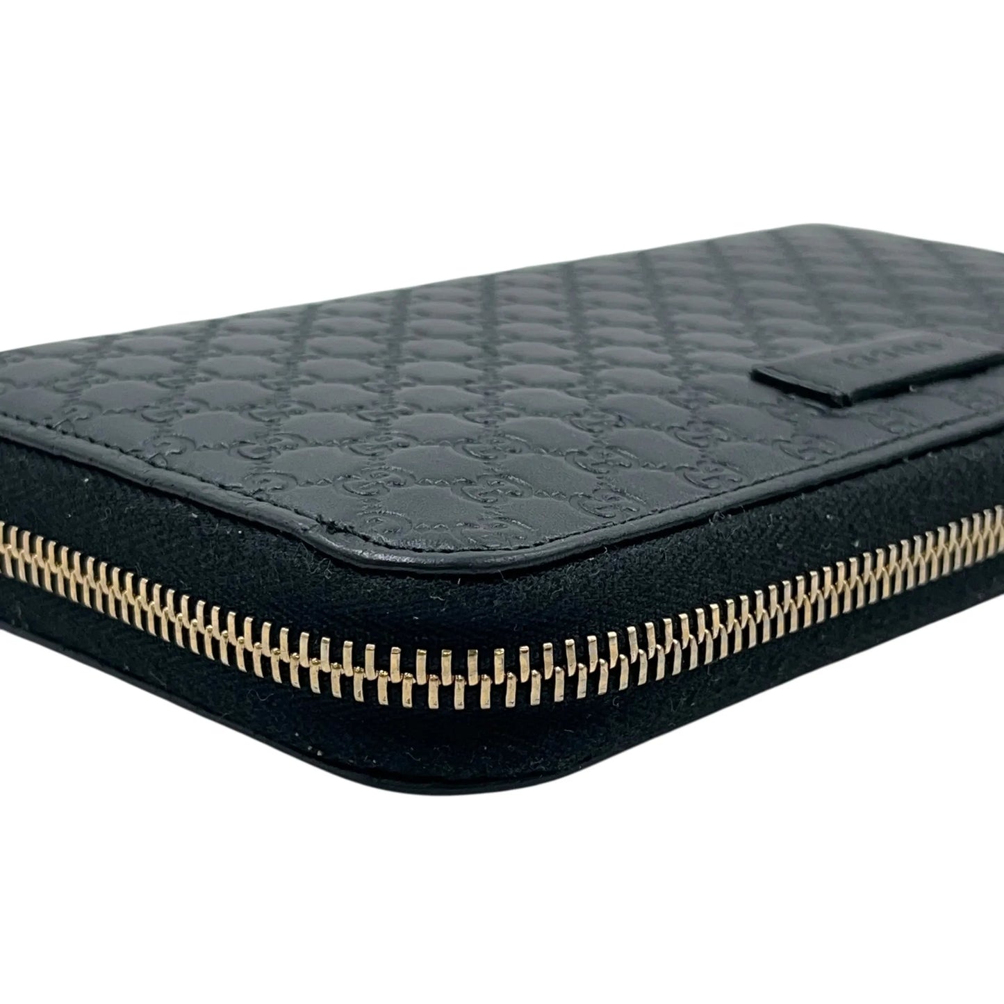 GUCCI Microguccissima Round Zip Long Wallet - Black
